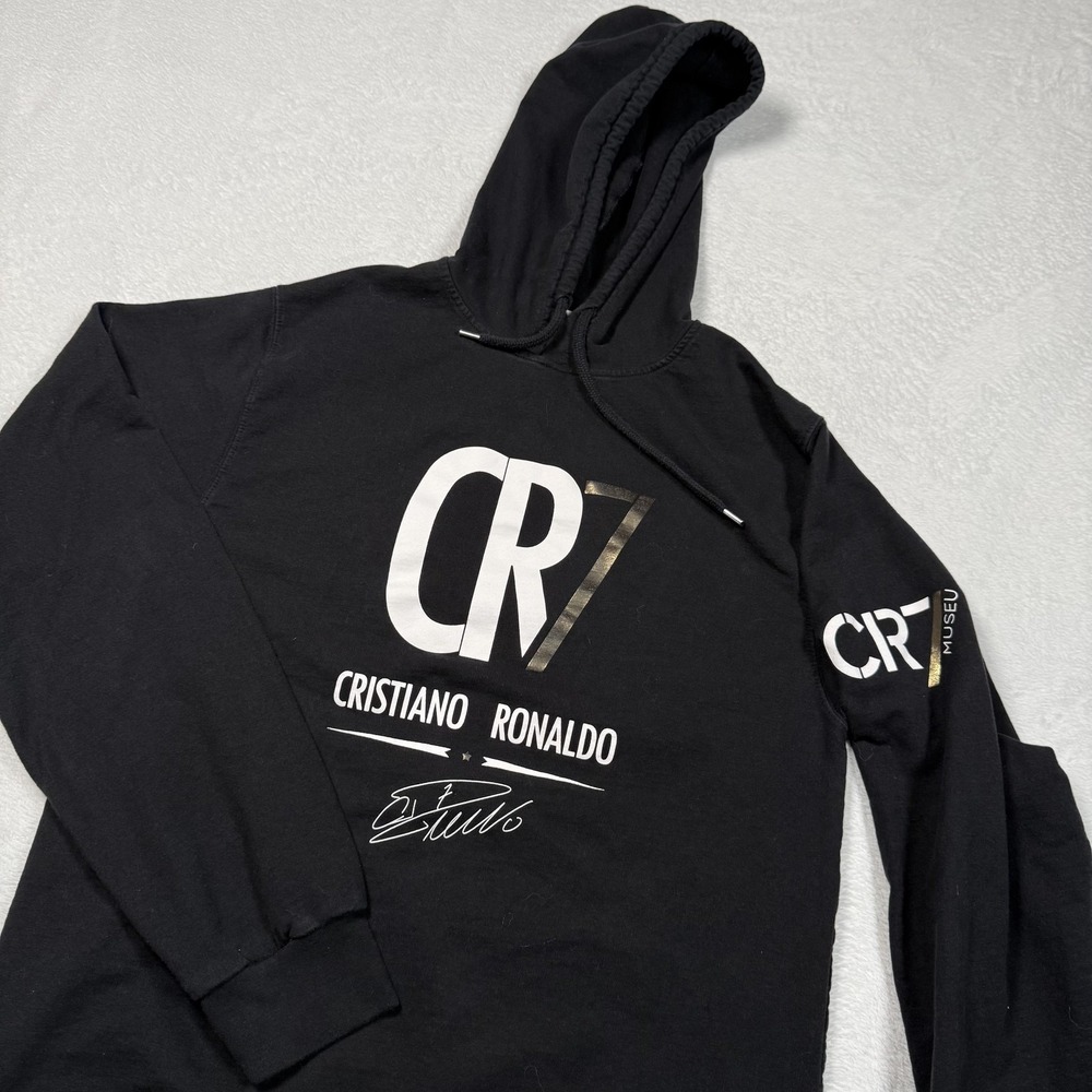 Cristiano Ronaldo Sweatshirt Hoodie‎ Mens Large Black Soccer Football CR7 Museu